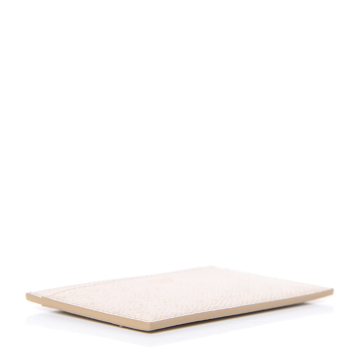 Grained Calfskin Card Holder Nude