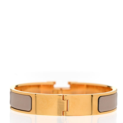 Hermes Enamel Narrow Clic Clac H Bracelet PM Marron Glace 3 of 5