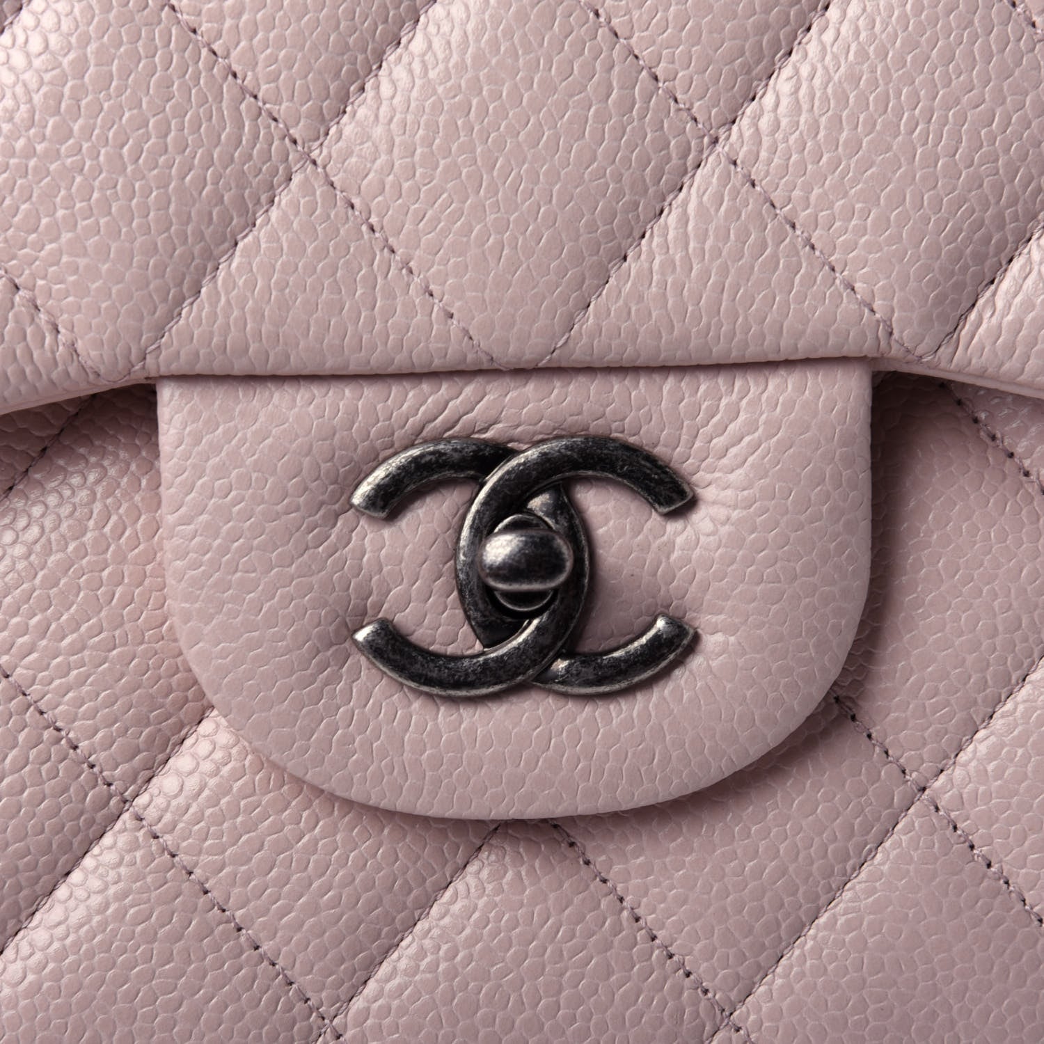 Chanel Caviar Quilted Jumbo Double Flap Light Pink 9 of 10