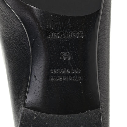 Hermes Goatskin Paris Loafers 39 Black 7 of 8