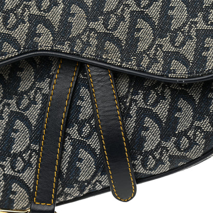 Christian Dior Monogram Saddle Bag Blue 8 of 9