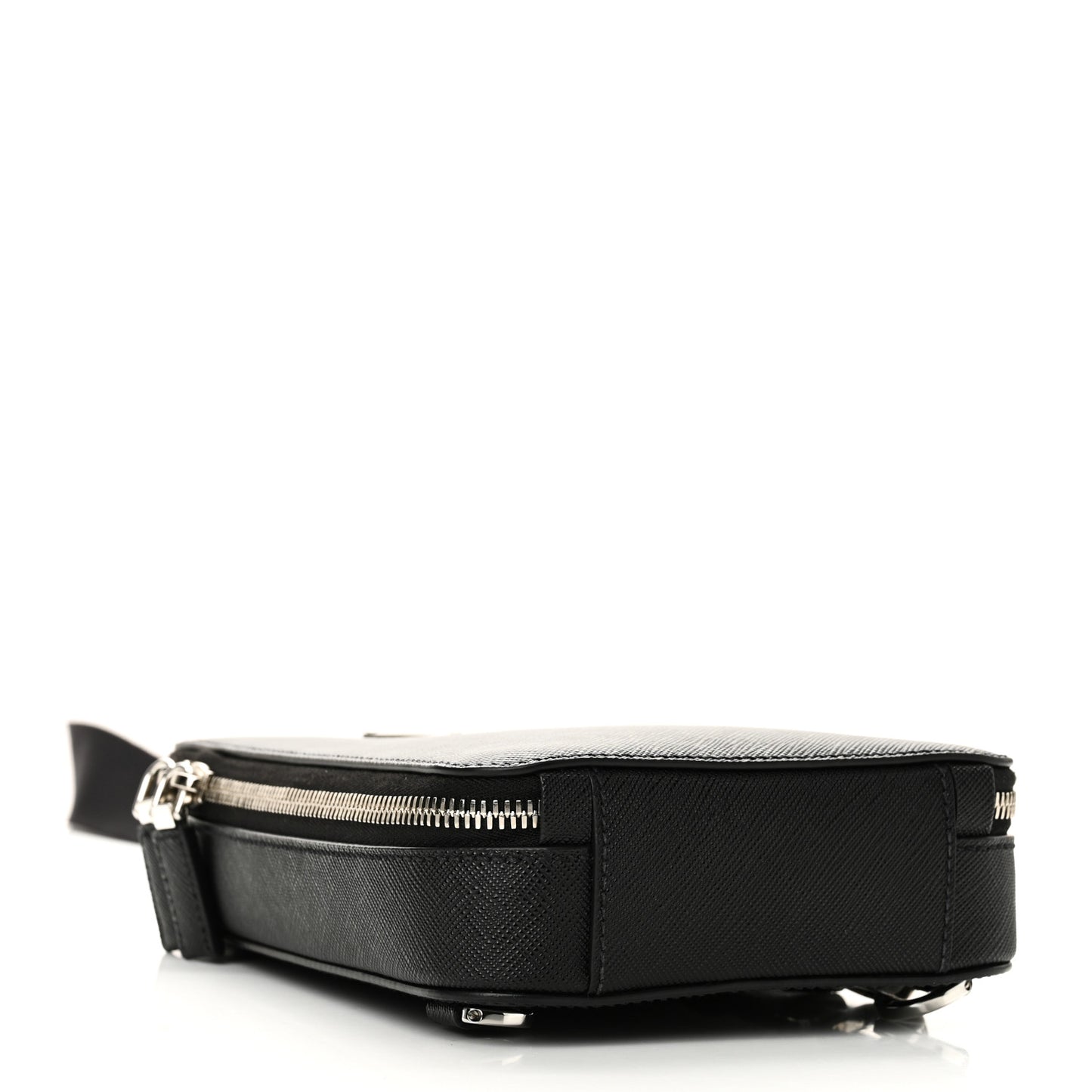 Saffiano Travel Brique Crossbody Messenger Bag Black