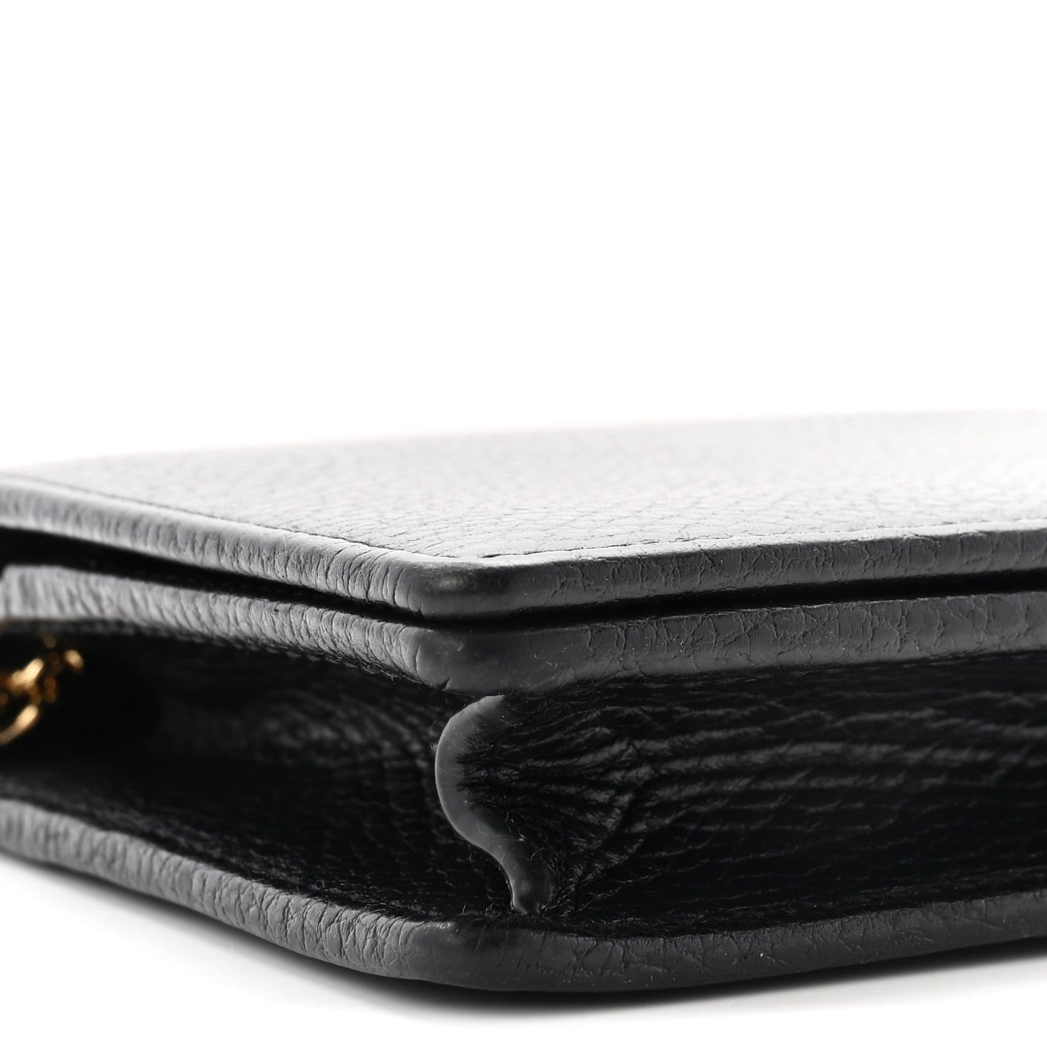 Gucci Calfskin Mini GG Marmont Chain Wallet Black 8 of 10