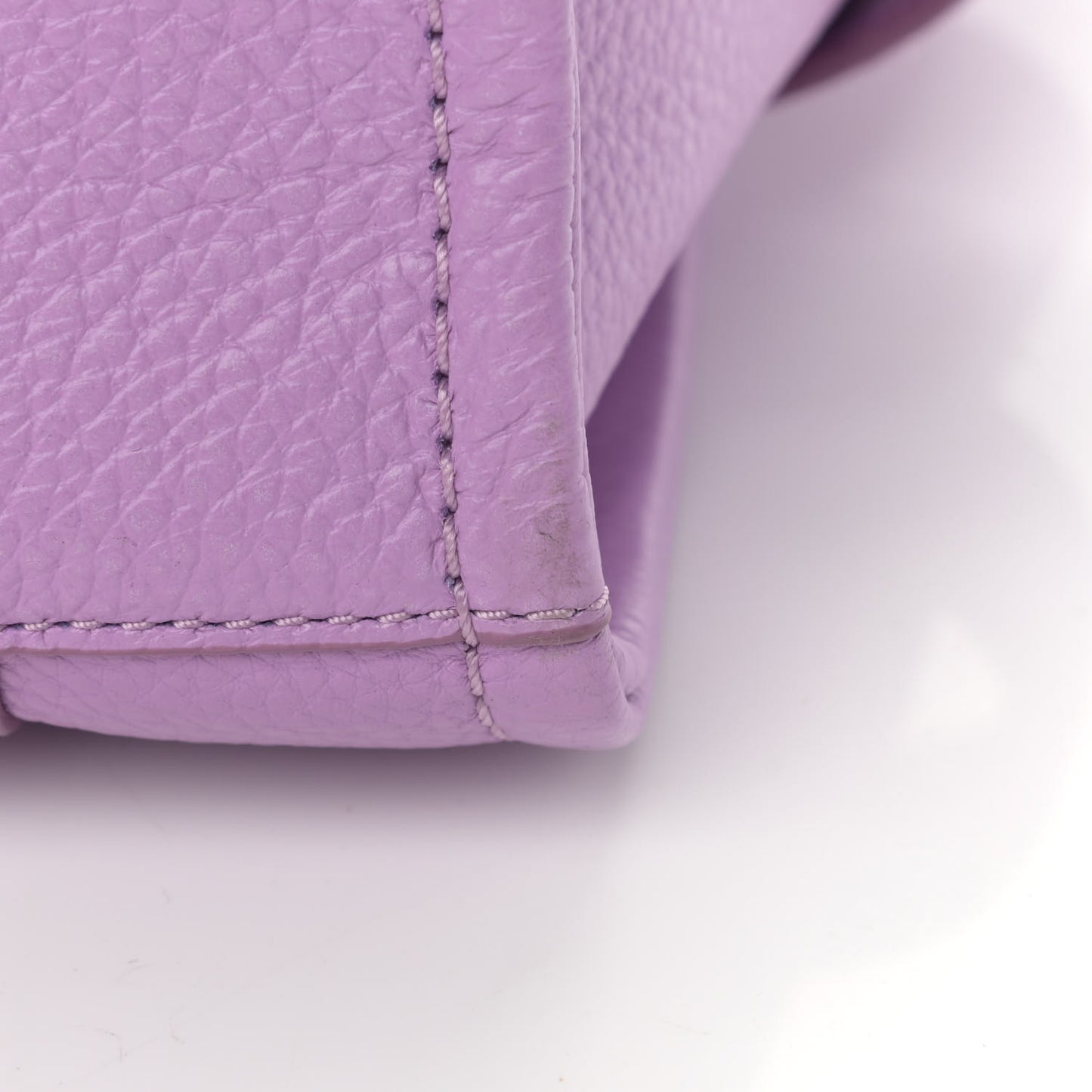 Grained Calfskin Small The Tote Bag Regal Orchid