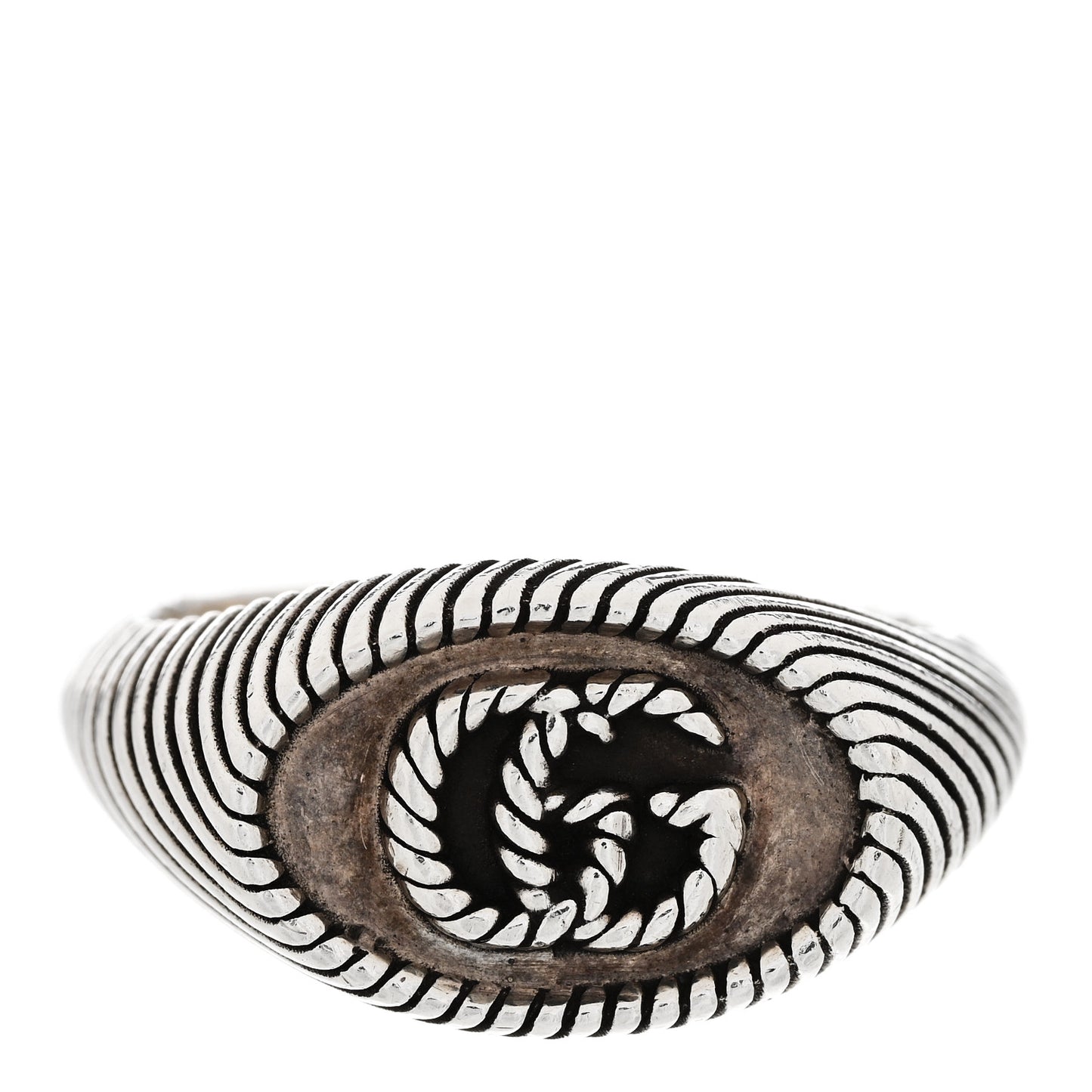 Sterling Silver GG Marmont Signet Ring 65 11.25