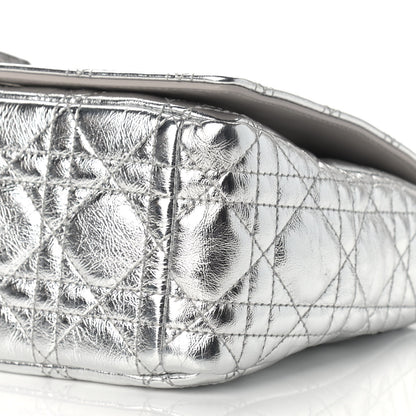 Christian Dior Metallic Calfskin Cannage Medium Caro Bag Argent 6 of 9