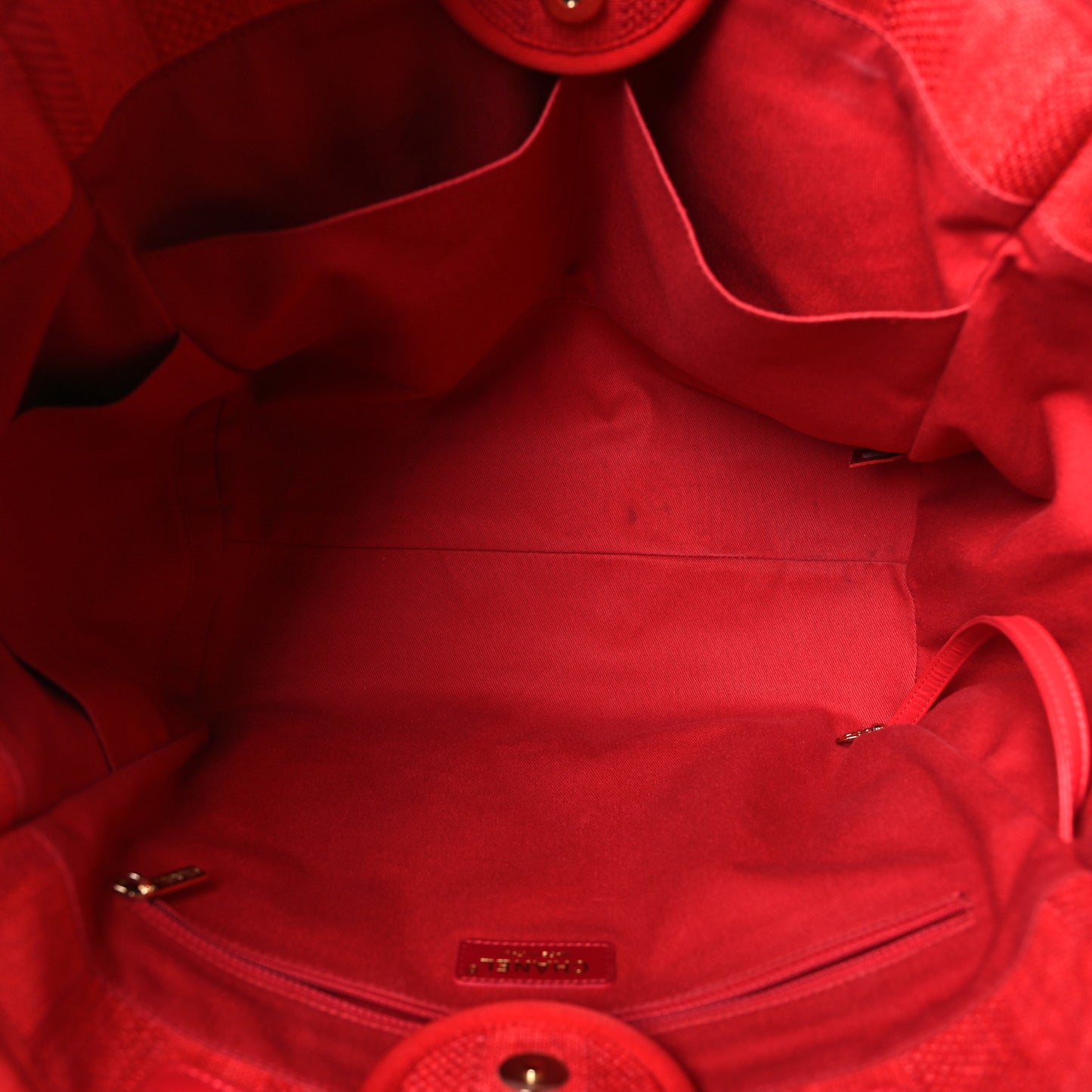 Straw Raffia Calfskin Striped Medium Deauville Tote Red