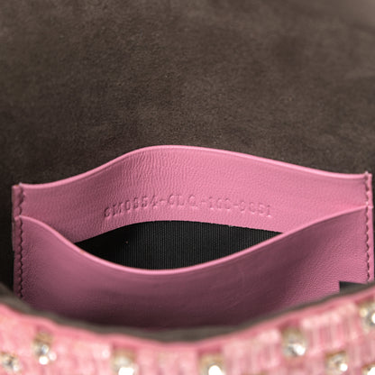 Fendi Crystal Beaded Monster Baguette Belt Bag 95 38 Pink 7 of 12