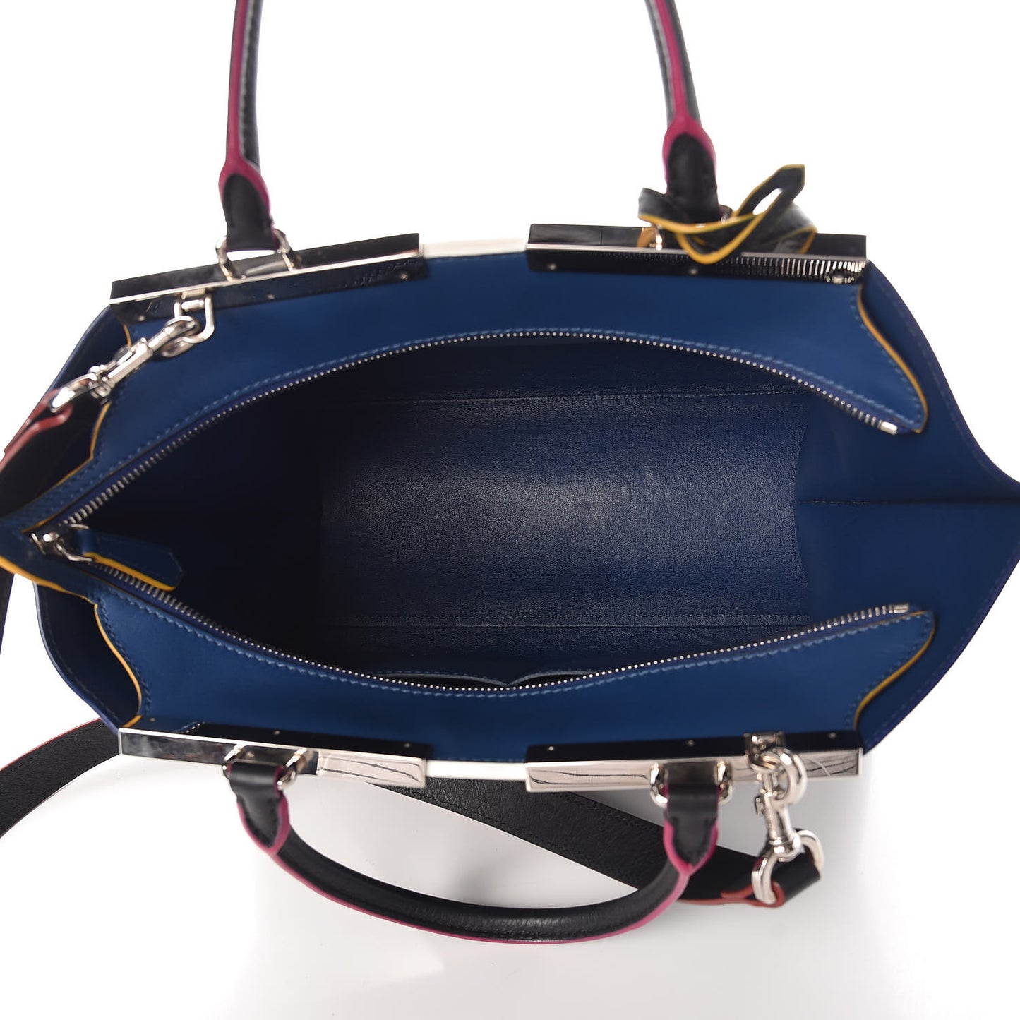 Vitello Dolce Shiny Nappa Petite 3Jours Tote Black Iris