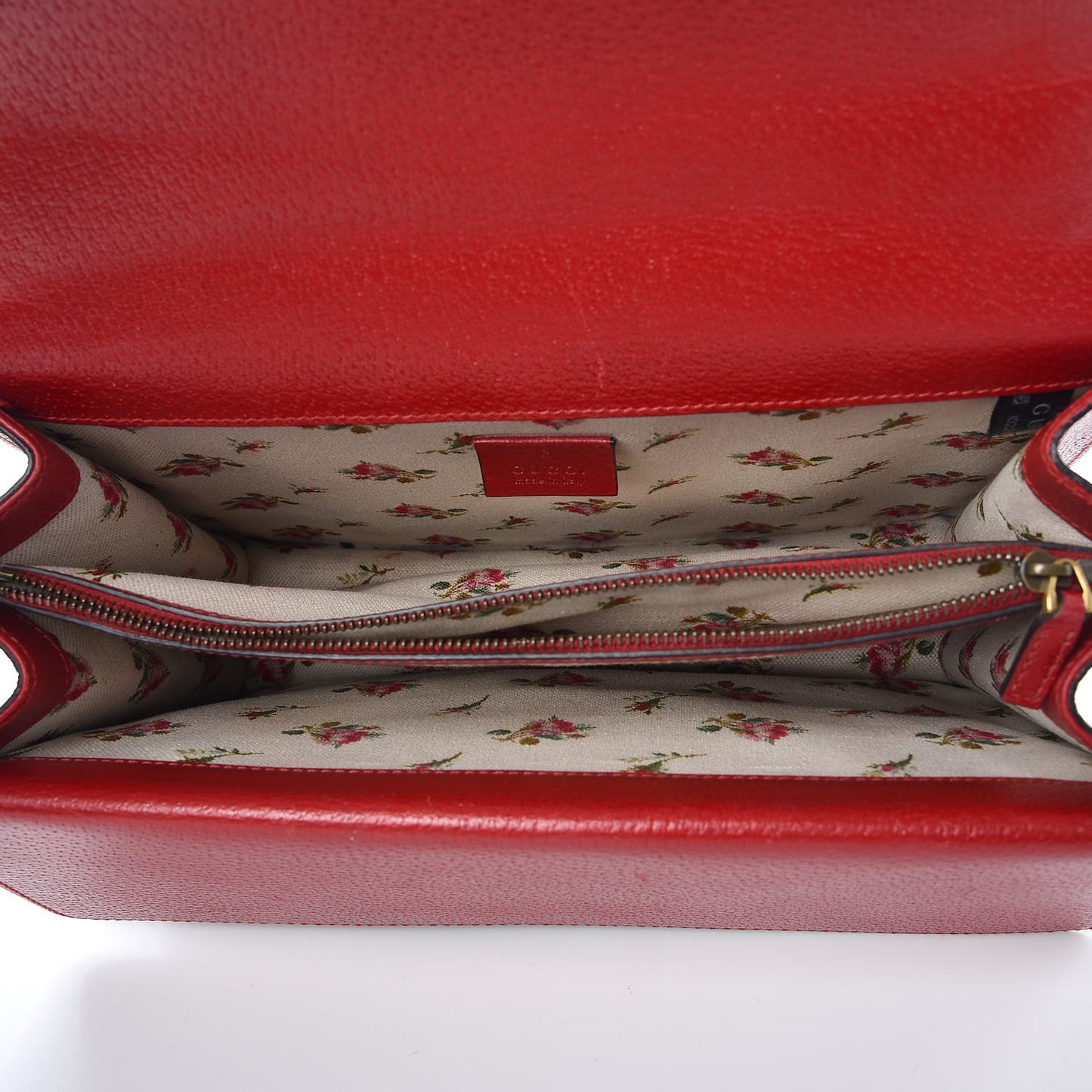 Textured Calfskin Web Medium Dionysus Shoulder Bag Hibiscus Red