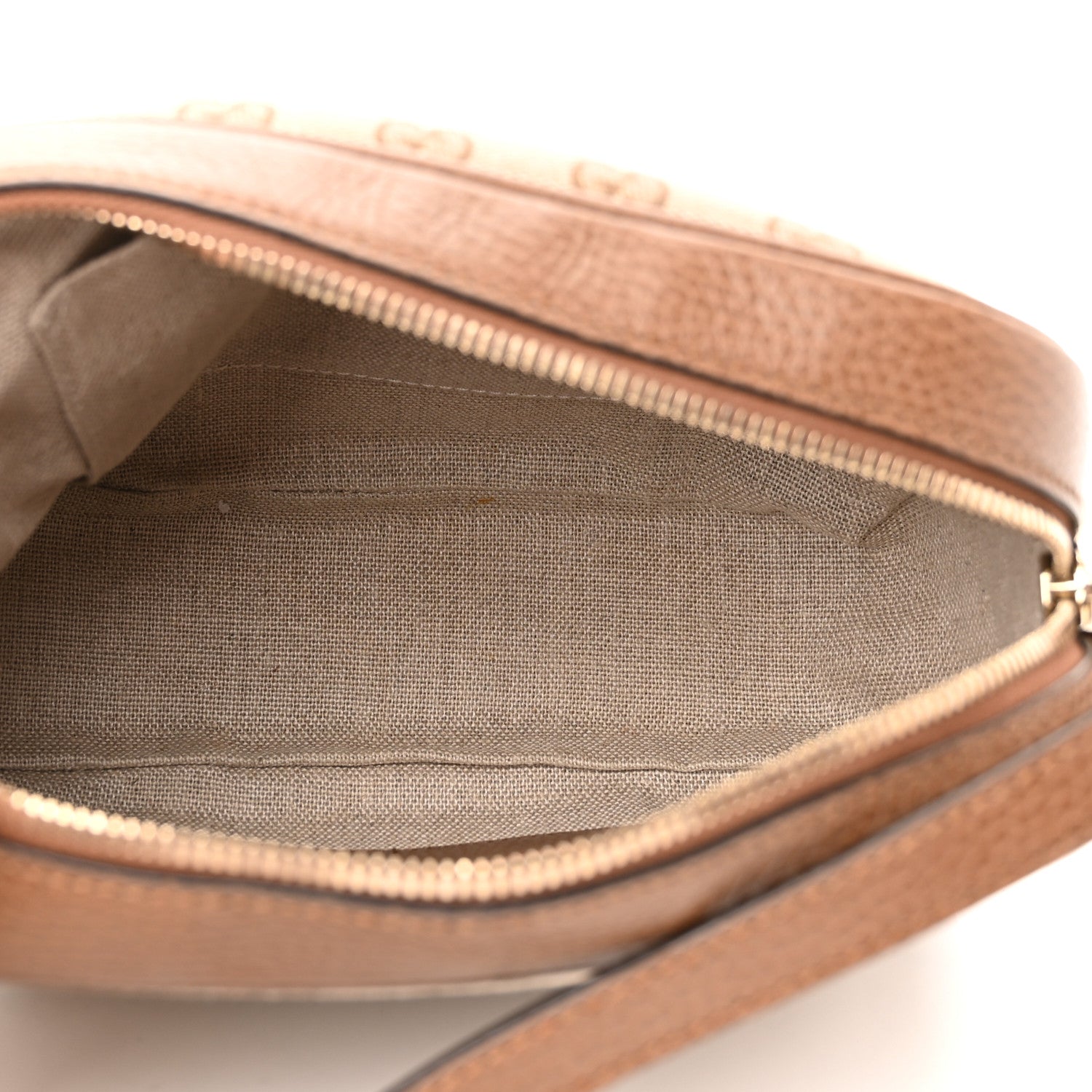 Gucci Monogram Mini Bree Messenger Bag Beige Tabacco 5 of 10
