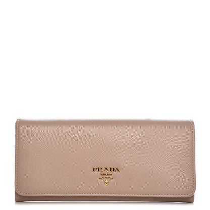 Prada Saffiano Metal Continental Flap Wallet Cammeo 1 of 9