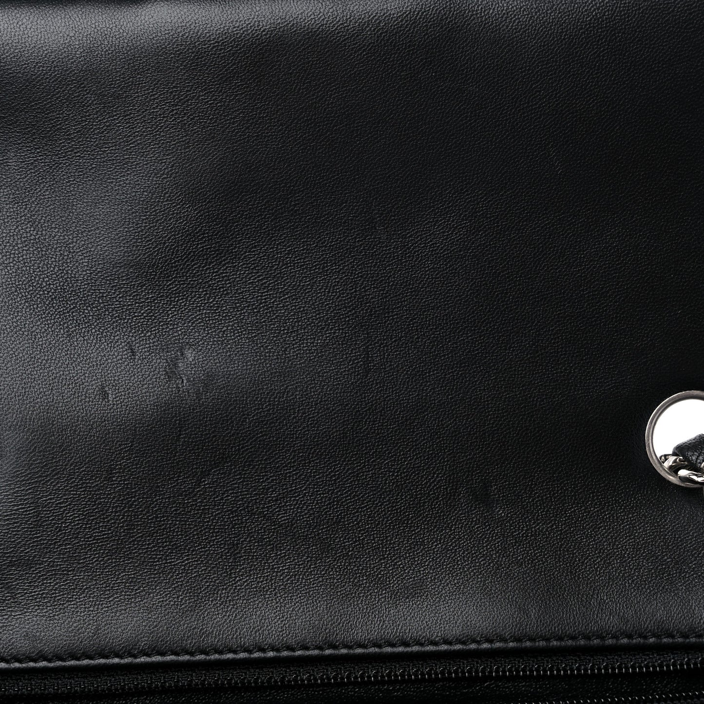 Lambskin Quilted Mini Rectangular Flap Black