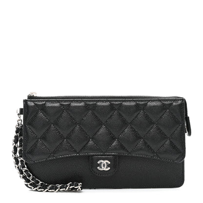 Chanel Caviar Quilted Classic Pouch With Handle Black 1 of 10