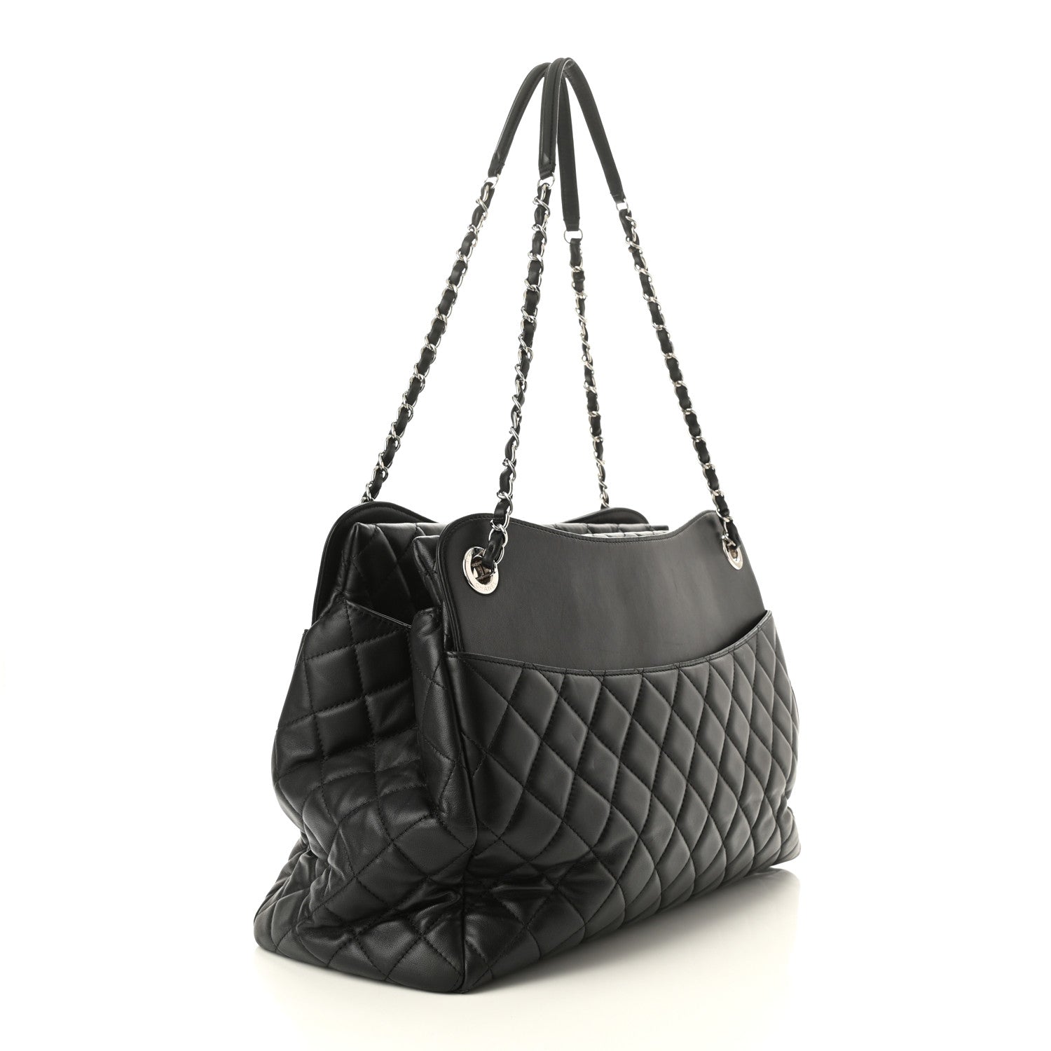 Chanel Lambskin Quilted Chanel 7 Large Tote Black 2 of 11