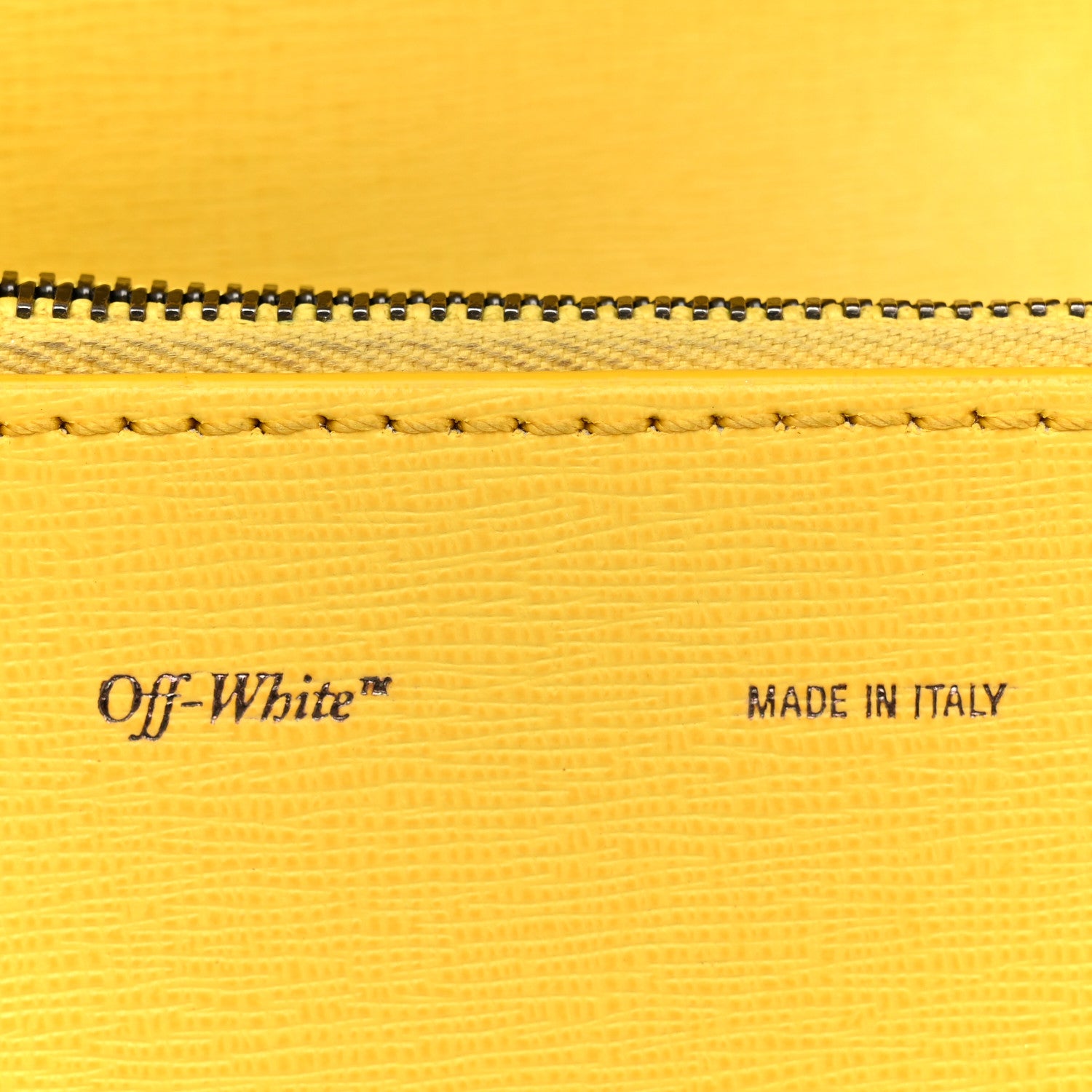 Off-White Calfskin Mini Binder Clip Bag Yellow 6 of 15