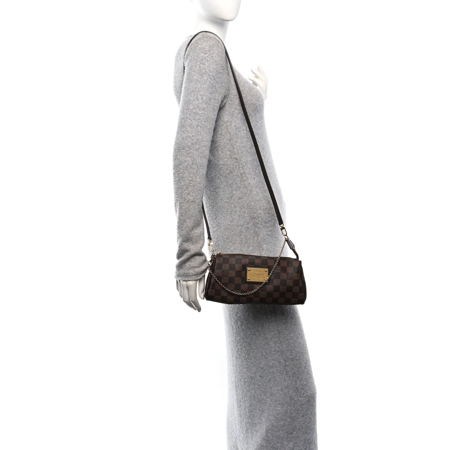 Louis Vuitton Damier Ebene Eva Clutch 2 of 11