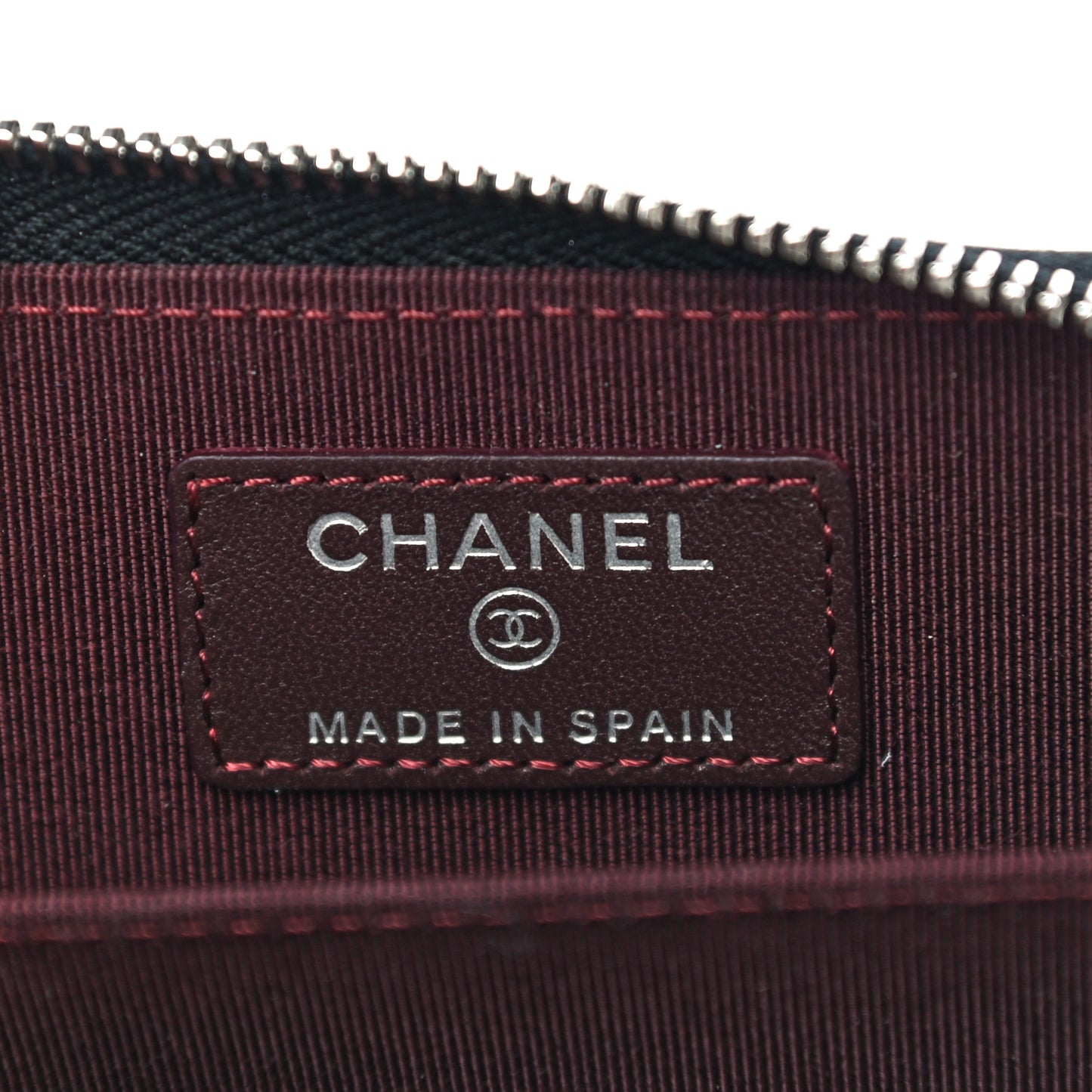 Lambskin Quilted Zip Coin Purse Black