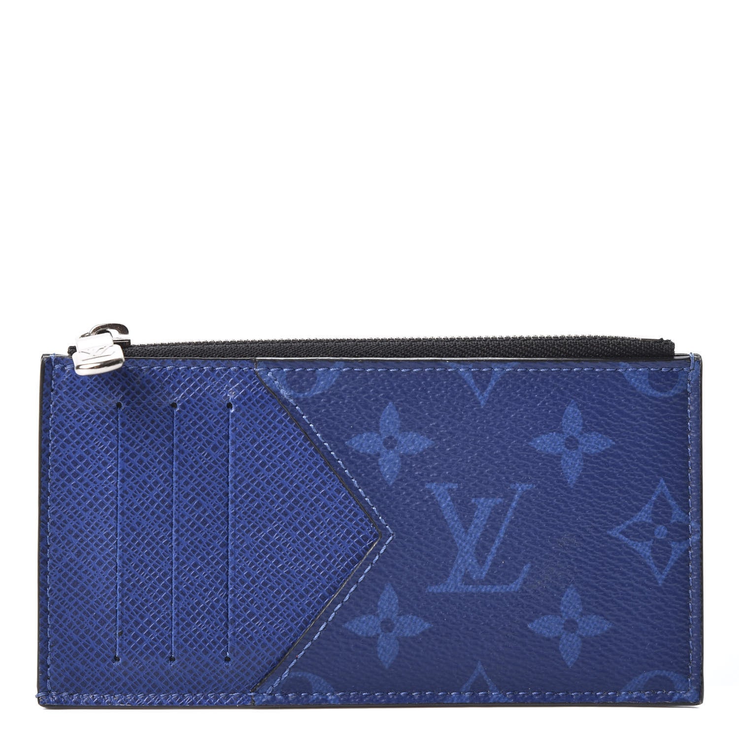 Louis Vuitton Monogram Taiga Coin Card Holder Cobalt 2 of 8