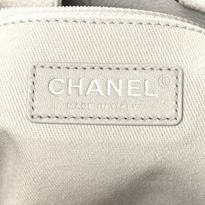 Chanel Grained Calfskin Stitched Large Shopping Tote Bag Light Grey 6 of 9