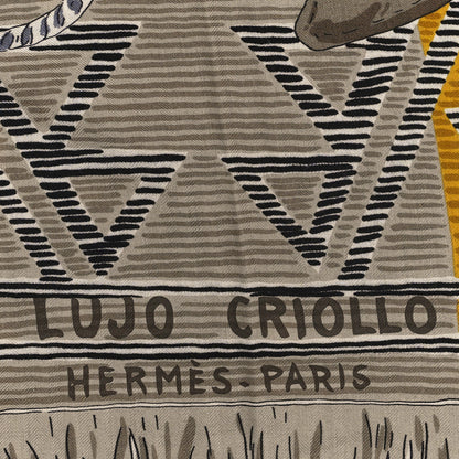 Hermes Cashmere Silk Lujo Criollo Shawl 140 2 of 3