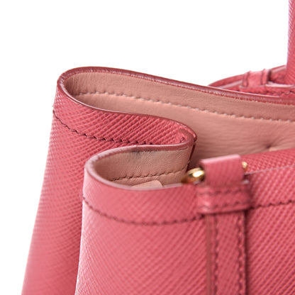 Prada Saffiano Cuir Medium Double Bag Tamaris Pesca 9 of 15