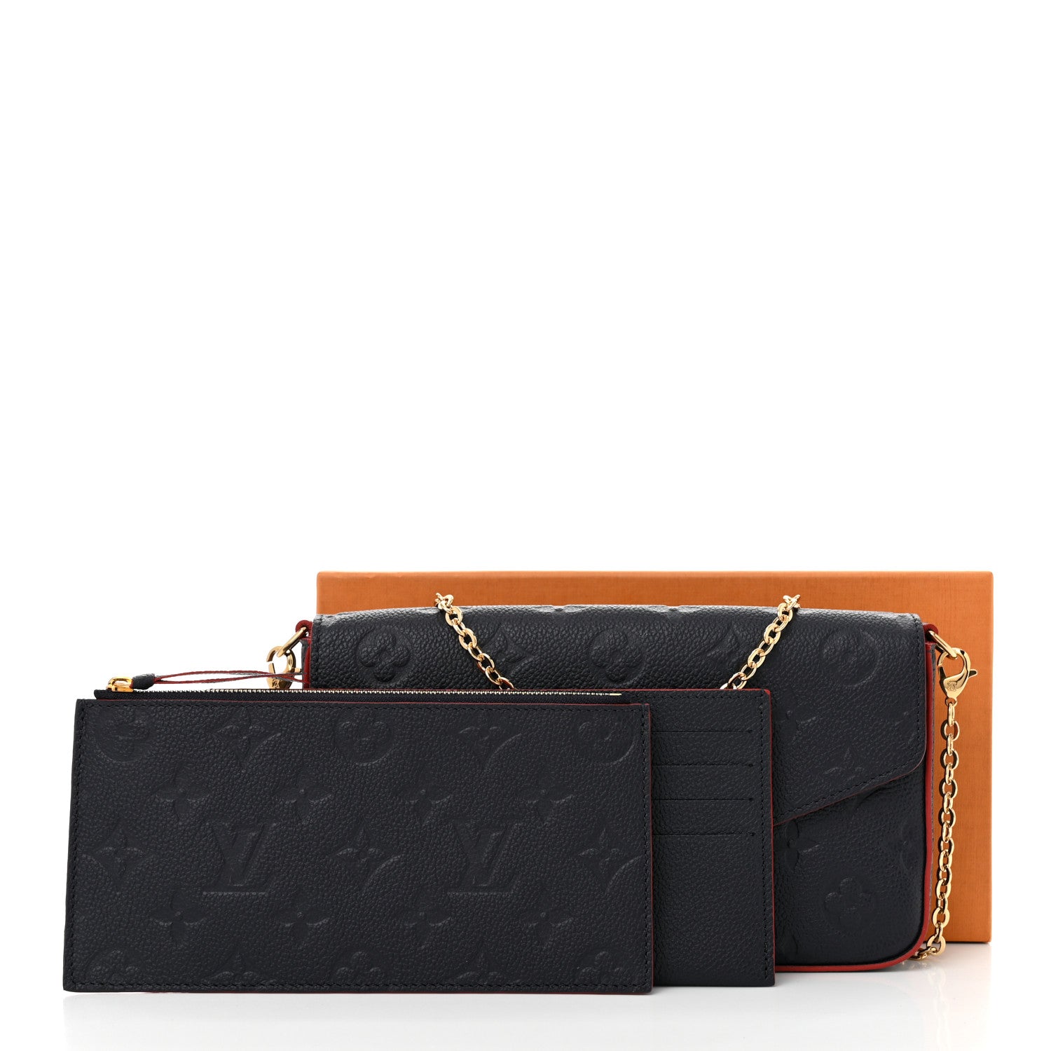 Louis Vuitton Empreinte Pochette Felicie Chain Wallet Marine Rouge 12 of 12