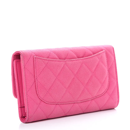 Chanel Iridescent Caviar Quilted Large Flap Wallet Pink 2 of 13