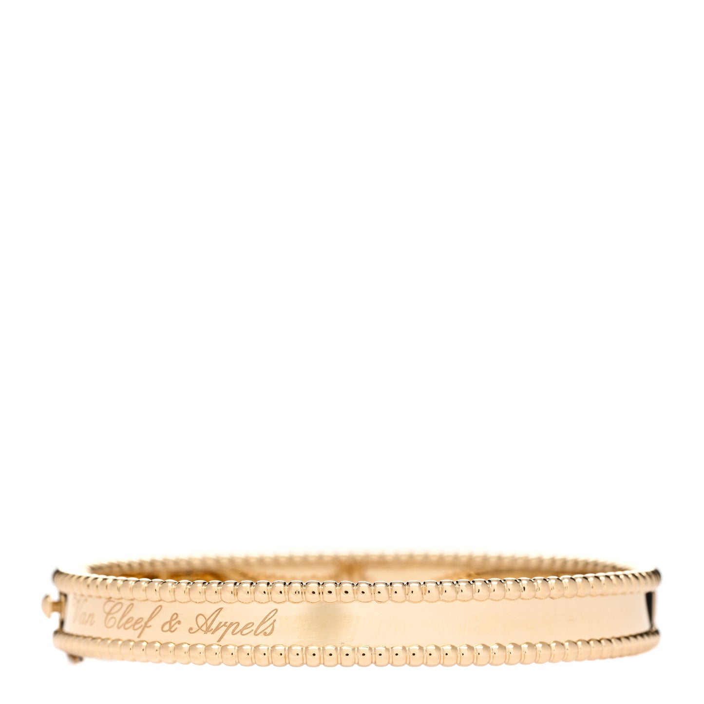 18K Yellow Gold Perlee Signature Bangle Bracelet S
