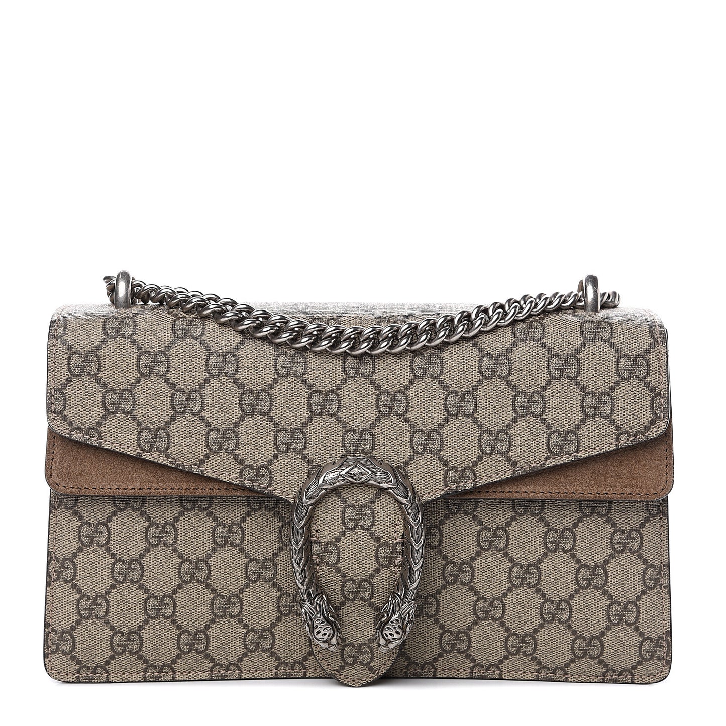 GG Supreme Monogram Small Dionysus Shoulder Bag Taupe