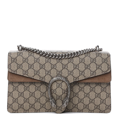 Gucci GG Supreme Monogram Small Dionysus Shoulder Bag Taupe 1 of 11