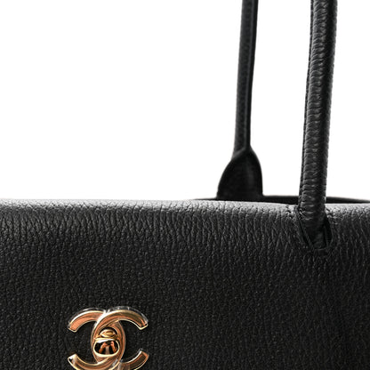 Chanel Grained Calfskin Stitched Urban Essentials Small Shopping Bag Black 8 of 10