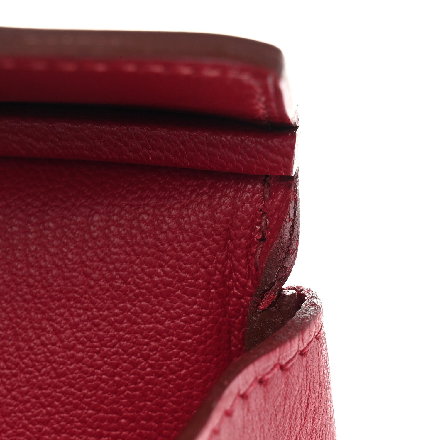 Hermes Tadelakt Ghillies Birkin 35 Rubis 11 of 12