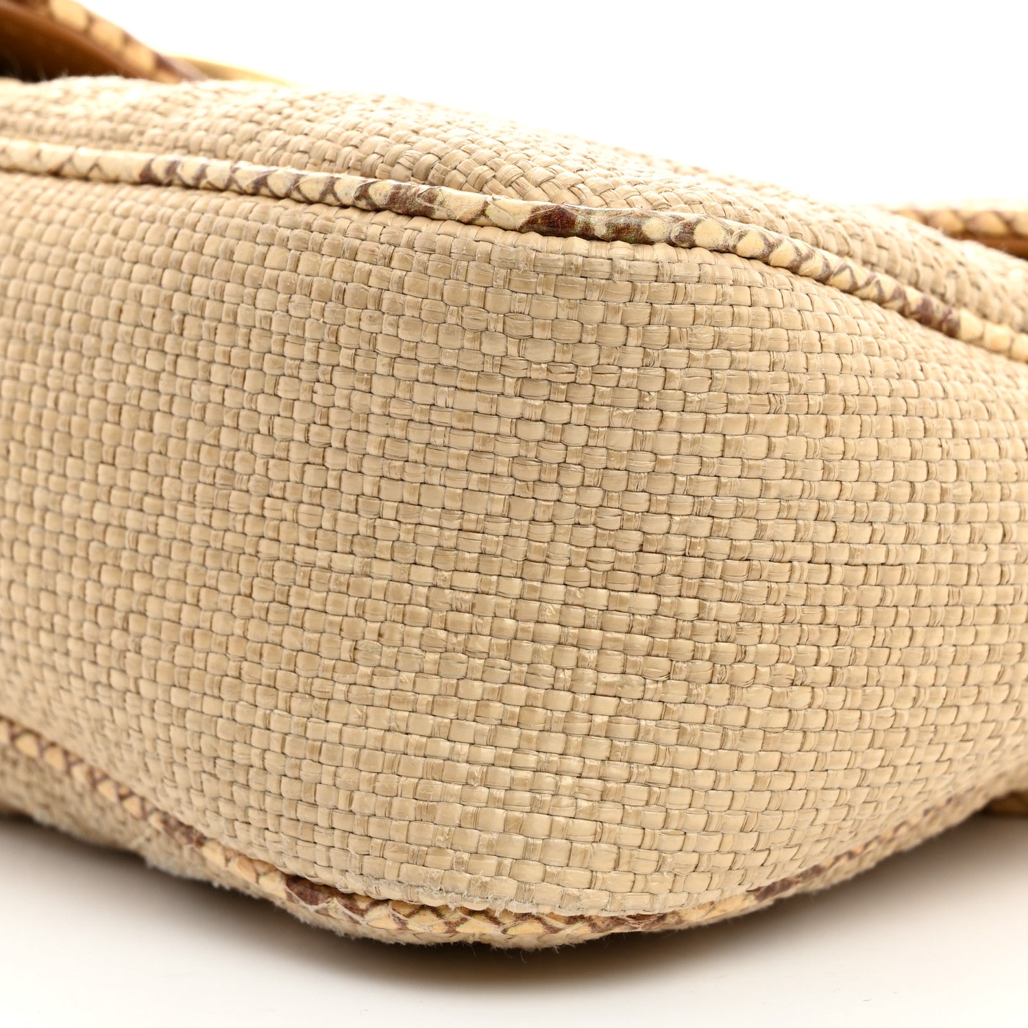 Gucci Raffia Elaphe Matelasse Small GG Marmont Shoulder Bag Natural Cream Brown 10 of 10
