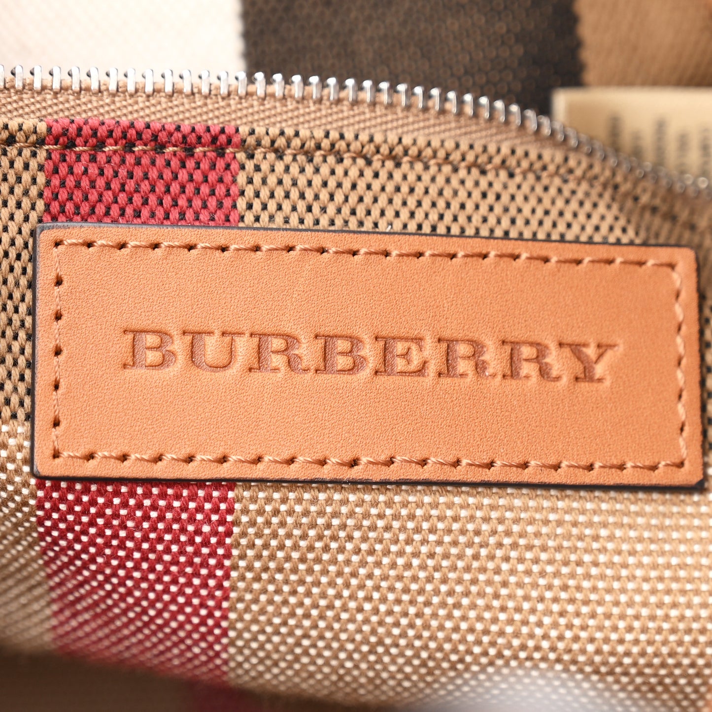 Grainy Calfskin House Check Small Maidstone Saddle Brown
