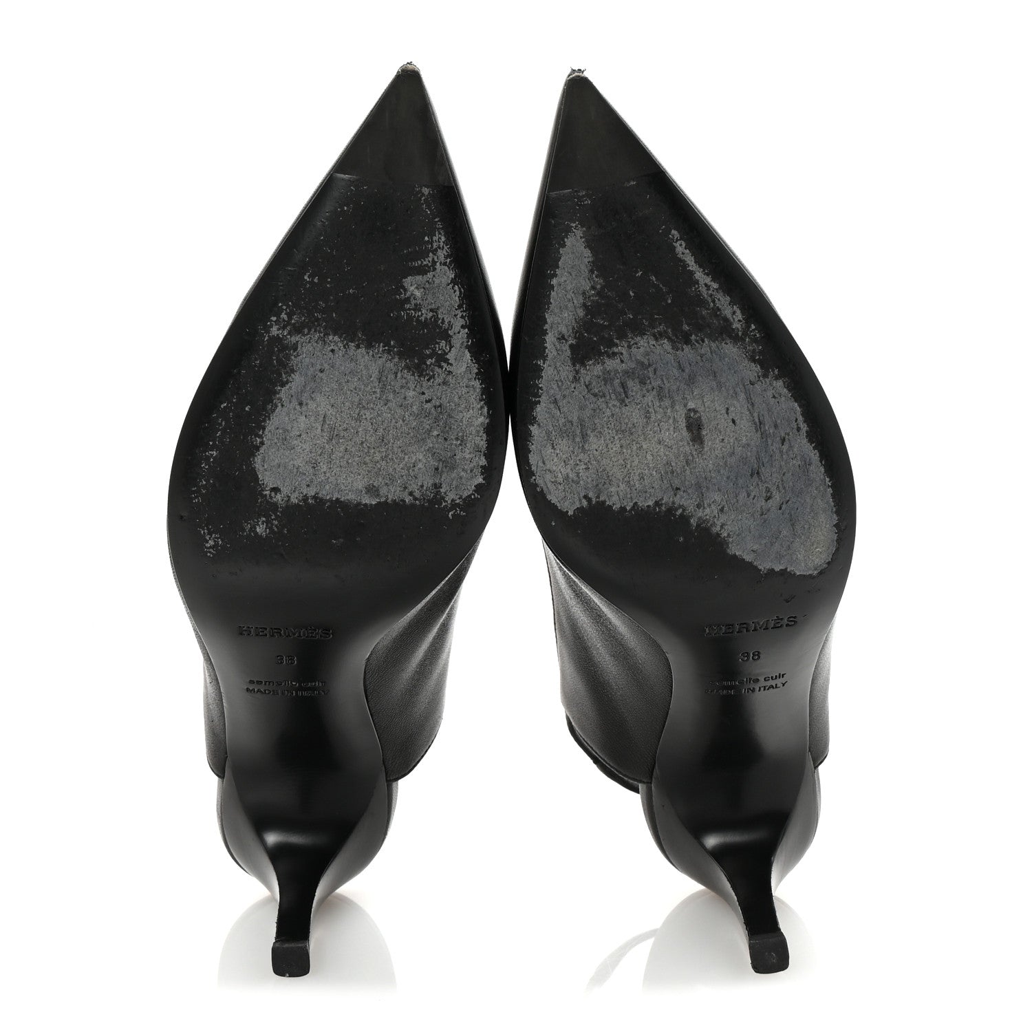 Hermes Nappa Lover 80 Slingback Pumps 38 Black 6 of 9