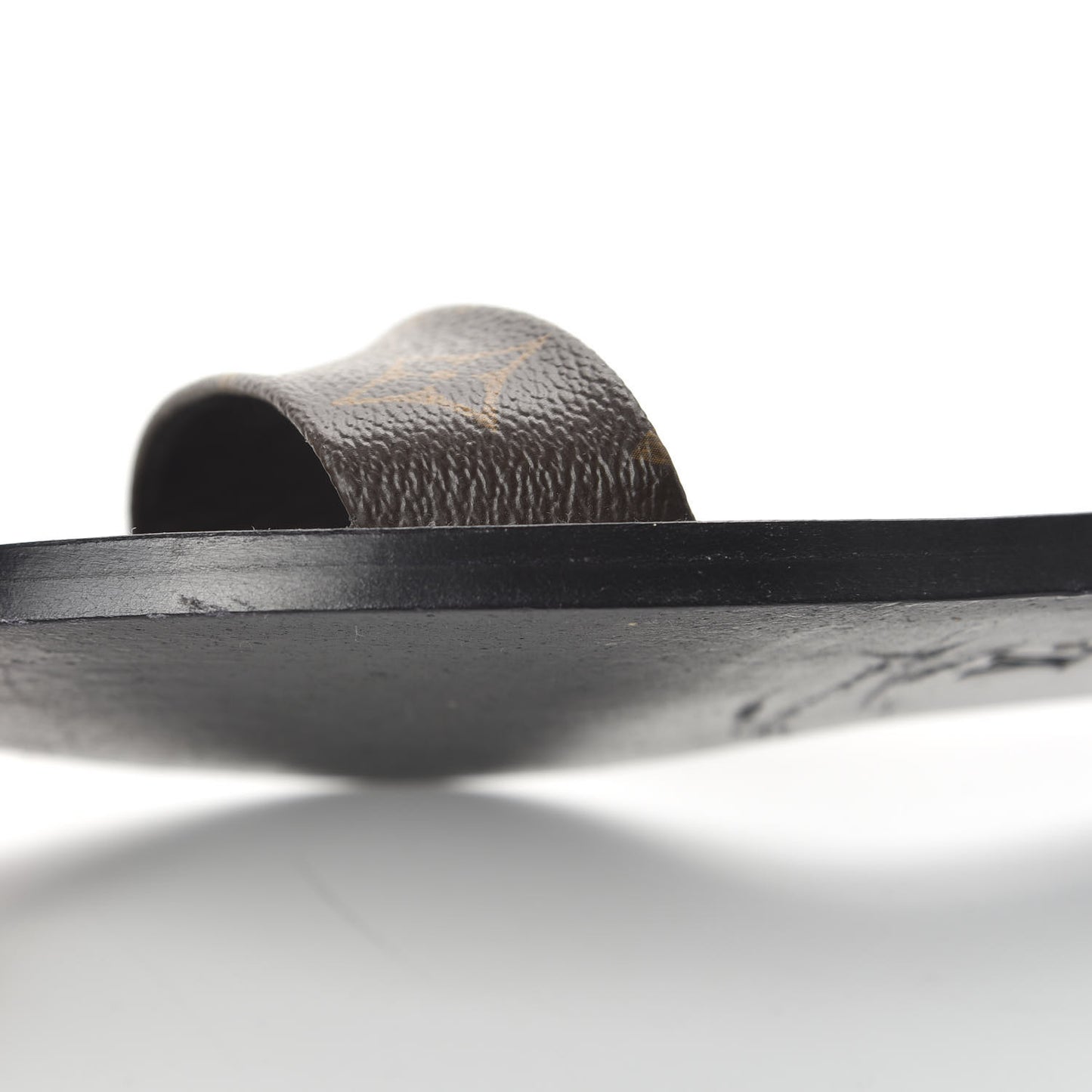 Calfskin Monogram Ocean Drive Flat Sandals 36 Black