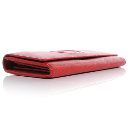 Gucci Pebbled Calfskin Soho Continental Wallet Red 4 of 7