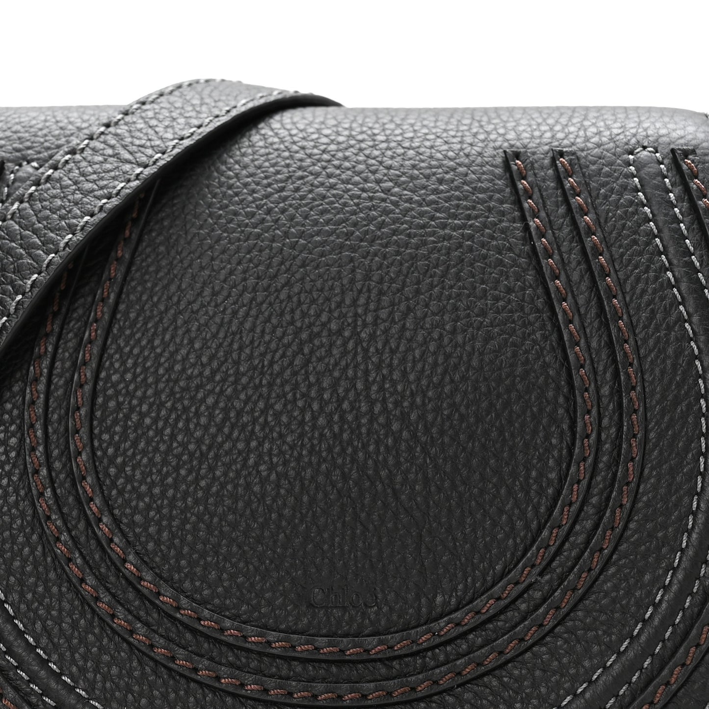Calfskin Mini Marcie Round Crossbody Bag Black