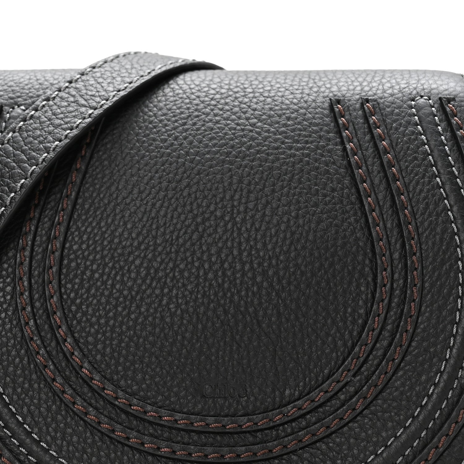 Chloe Calfskin Mini Marcie Round Crossbody Bag Black 8 of 10