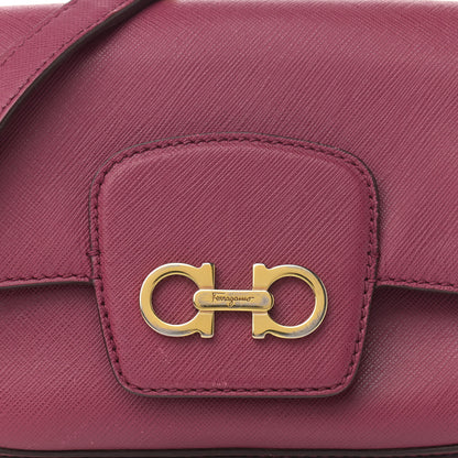Salvatore Ferragamo Printed Calfskin Crossbody Bag Burgundy 8 of 14
