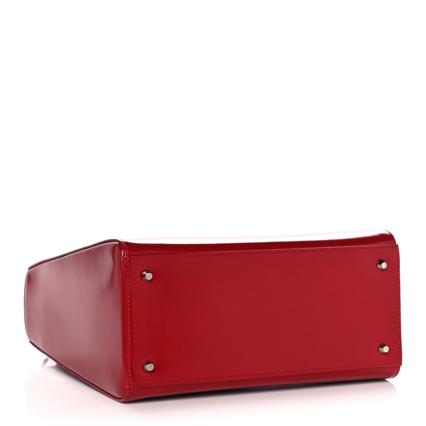 Glazed Calfskin Medium Lady Dior Red
