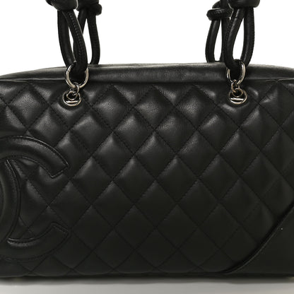 Chanel Calfskin Quilted Large Cambon Bowler Black 8 of 10