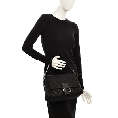Fendi Zucchino Vitello Mama Baguette Black 2 of 6