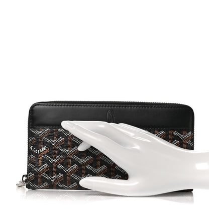 Goyard Goyardine Matignon Zip Around GM Wallet Black 2 of 9