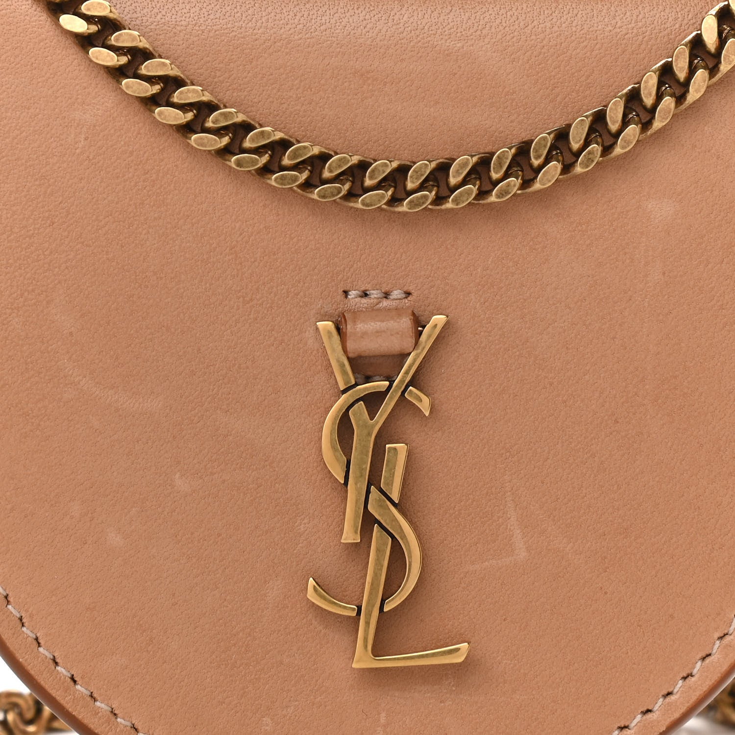 Saint Laurent Calfskin Monogram Baby Kaia Crossbody Bag Vintage Brown 8 of 11