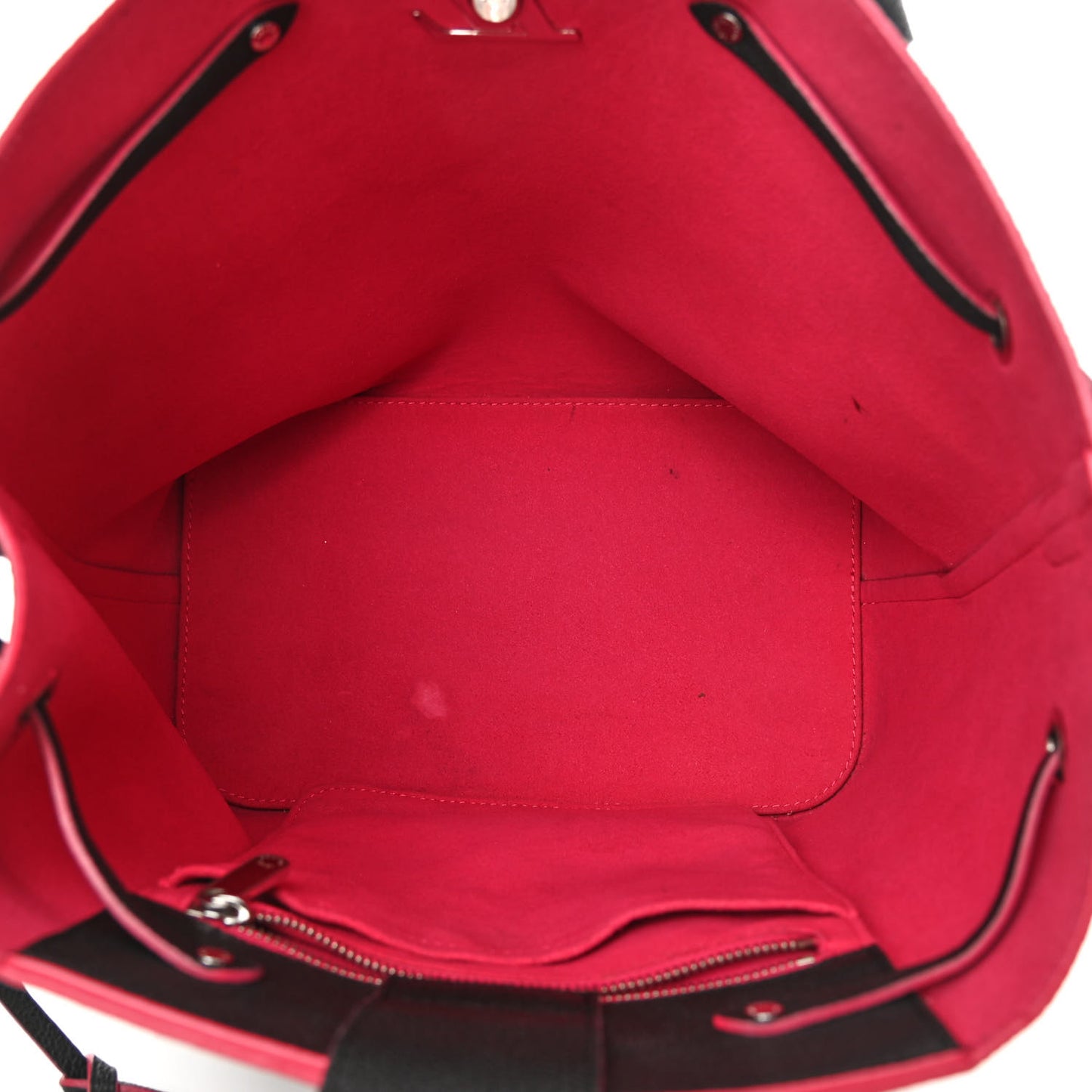 Calfskin Lockme Bucket Black