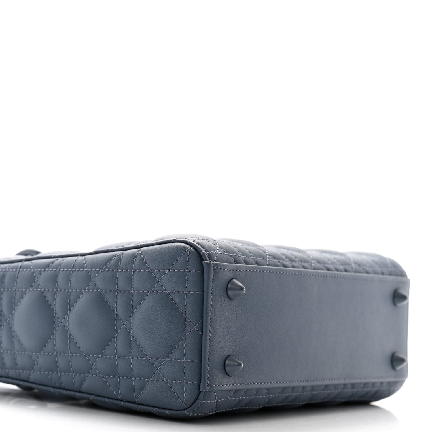 Christian Dior Ultra Matte Calfskin Cannage Small My ABCDior Lady Dior Dark Denim Blue 8 of 10
