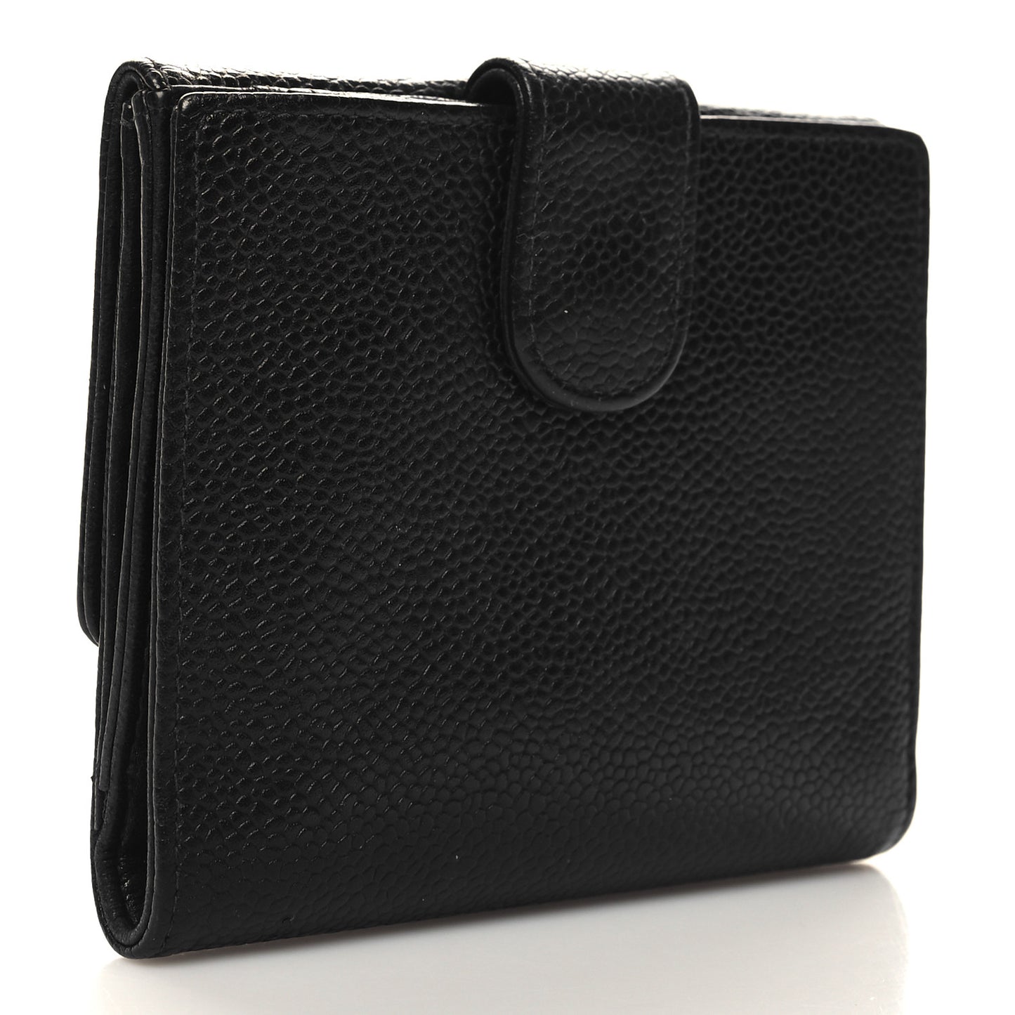 Caviar Timeless CC Compact French Wallet Black