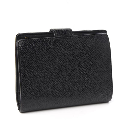 Chanel Caviar Timeless CC Compact French Wallet Black 2 of 9